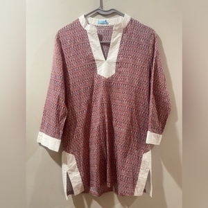 J. McLaughlin Printed 3/4 Sleeve Tunic XS‎